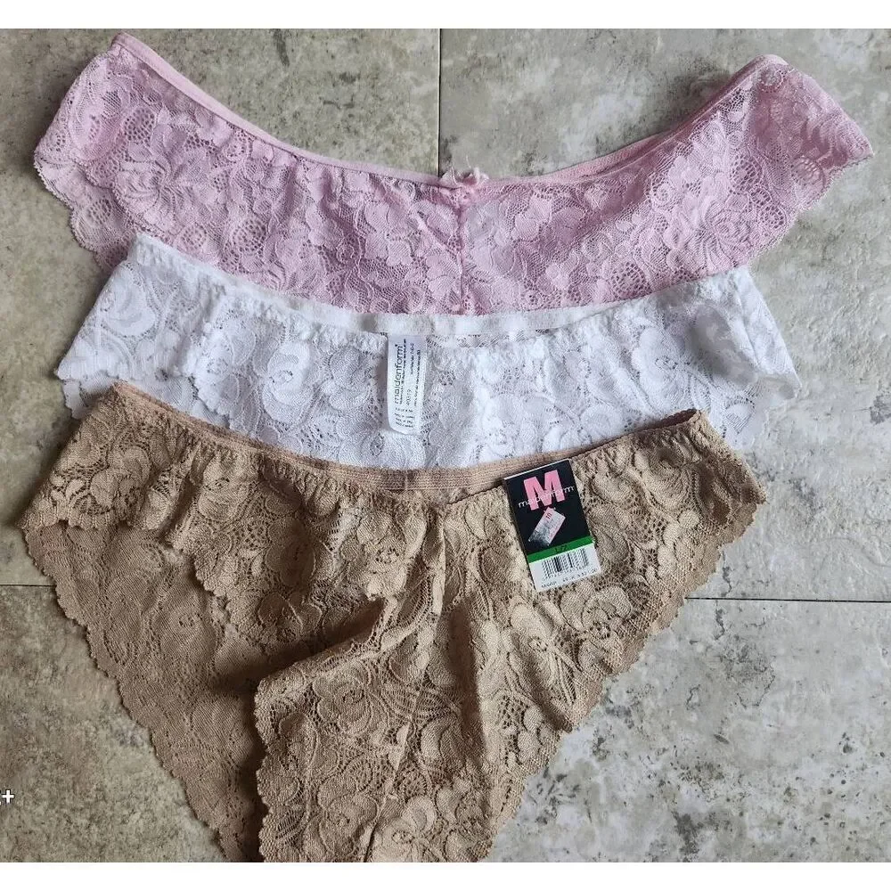 18 Secret Treasures Maidenform panties - Pink Tan & White NWT